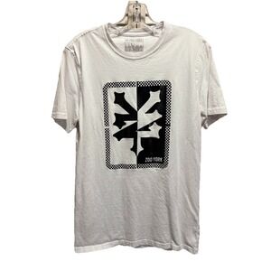 Zoo York Black/White Graphic Logo T-shirt Size Medium Short Sleeve Crew